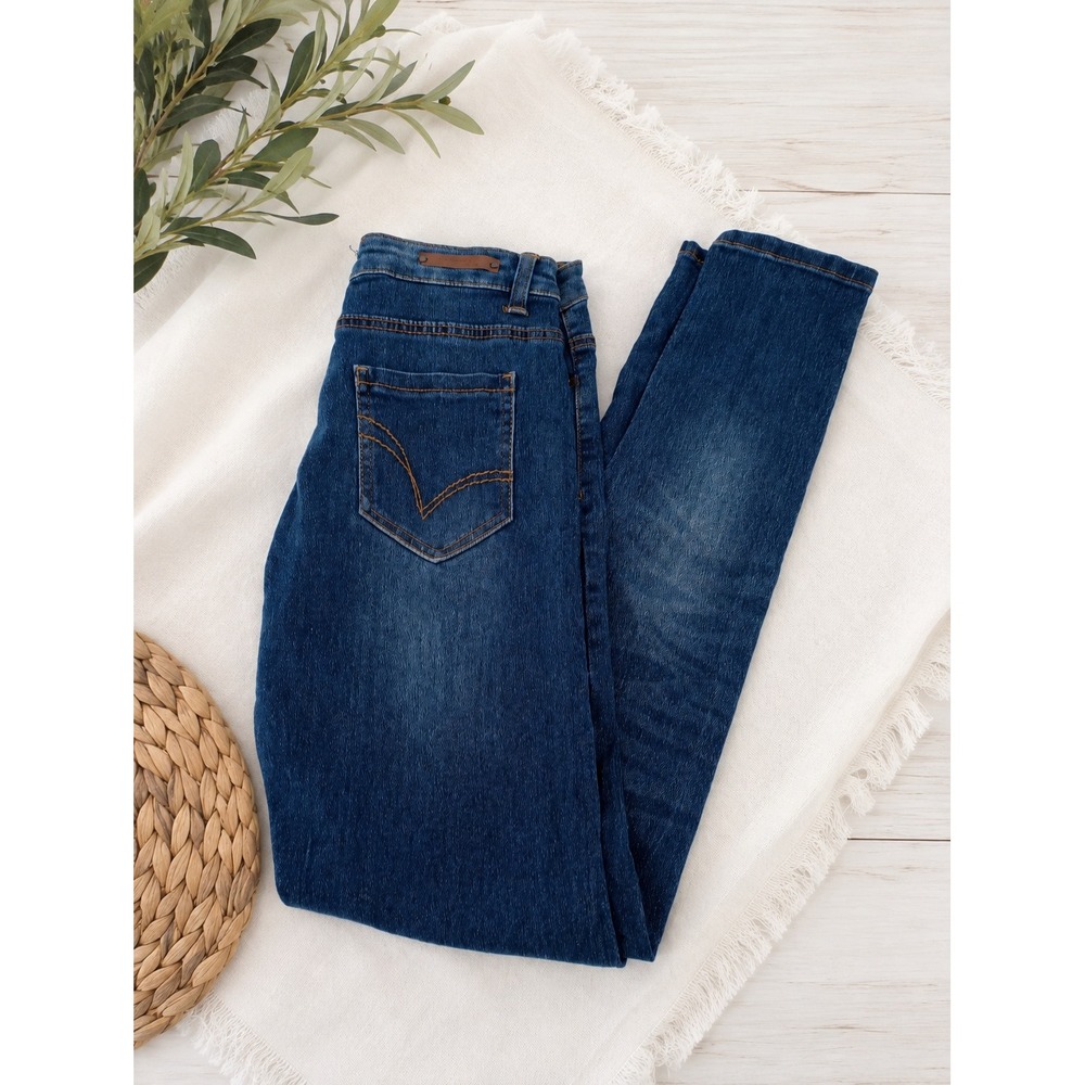 Red Label by Patrol Jeans Women 5 Blue Skinny Whiskered Denim